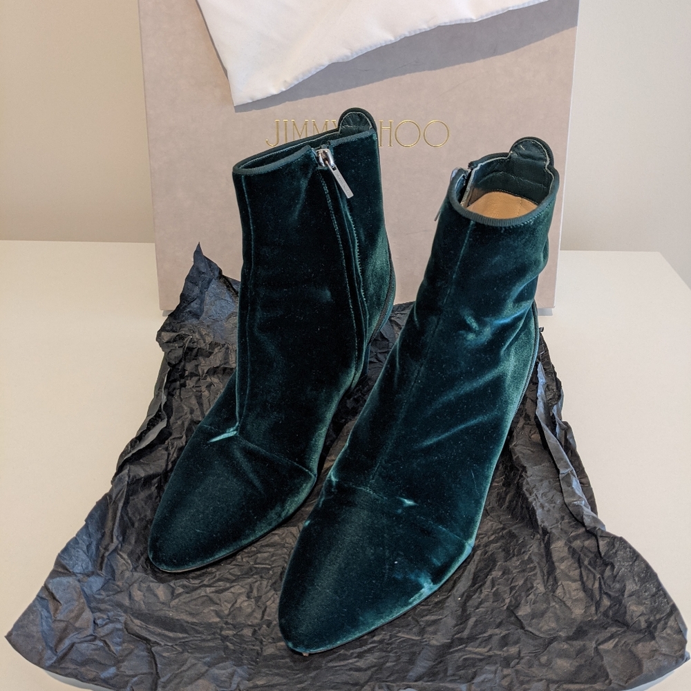 Jimmy Choo velvet booties